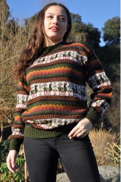 Pull péruvien Qolla couleur de la Pachamama en fibre d'Alpaga